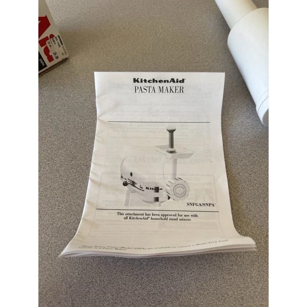 KitchenAid SNPA Pasta Maker Stand Mixer Attachment w/ 5 Plates Box Manual